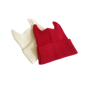 Bonito Gorro con orejas de gato, gorro de punto para gato, gorro de punto cálido para invierno, gorro de calavera de esquí bonito para niños - Product Image 3