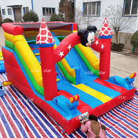 Vente flash - Château gonflable écologique - Combo de château gonflable avec une capacité de 480 kg et des dimensions de 3,5 x 5 x 4 m pour les enfants