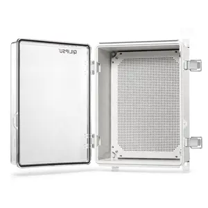 QILIPSU IP67 Waterproof Junction Box Outdoor Electrical Box ABS Plastic Enclosure Hinged Clear Door for Proejct 16.1"x12.2"x7.1"