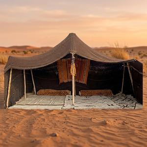 Tente traditionnelle du désert avec tapis et coussins à motifs pour le camping en plein air - Product Image 6