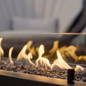 Brûleur de cheminée électrique moderne de 48 pouces <span class=keywords><strong>Lampe</strong></span> à flamme à éthanol écologique Télécommande intelligente Intérieur Extérieur Cheminée Bio Marbre Acier - Product Image 1