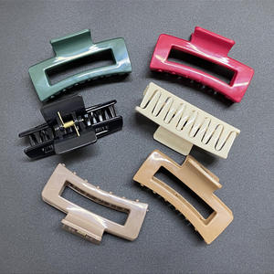 Halbrundes Quadrat Kleine Große Große Biegbare Haar klauen Klemme Gummi Unzerbrechliches Haar Accesori Weiche Silikon Flexible Klauen clips - Product Image 2