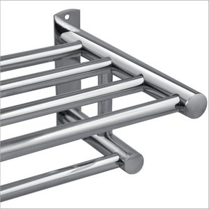 Portasciugamani da bagno a parete decorativo placcato in acciaio inossidabile doppio portasciugamani pieghevole portasciugamani da bagno mobile - Product Image 4