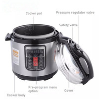 Ventes directes d'usine 6L 8L 10L 12L Cuisinière intelligente Autocuiseur électrique polyvalent commercial en acier inoxydable