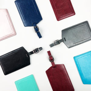 Etiqueta de Equipaje Personalizada de Cuero PU con Logotipo, Duradera, para Maletas de Viaje de Negocios, con Correa e Inserto para Tarjeta de Datos Personales - Product Image 4