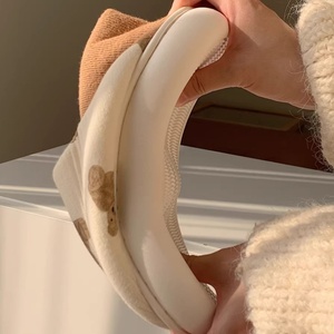 XIXITIAO 2026 Pantuflas para Mujer, Lindas Pantuflas de Algodón con Estampado de Oso, Suela Suave Antideslizante de <span class=keywords><strong>EVA</strong></span>, Pantuflas Casuales de Interior para Primavera - Product Image 4