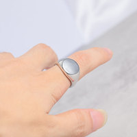 Großhandel Custom Edelstahl Pure Blank Gravur Personal isierte DIY Ringe