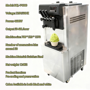 Machine à glace molle automatique YINSHUO 50-60L/H avec pré-refroidissement, 3 saveurs, pour café - Product Image 4