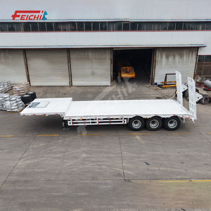 Semirremolque de Plataforma Baja FEICHI de 3 Ejes y 60 Toneladas, Semirremolque de Plataforma Plana para Transporte de Carga Pesada de 13 Metros - Product Image 5