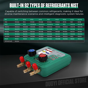Manómetro <span class=keywords><strong>Digital</strong></span> de Refrigeración DUOYI DY523, Medidor de Vacío y Probador de Colectores <span class=keywords><strong>para</strong></span> Herramientas de HVAC y Aire Acondicionado - Product Image 6