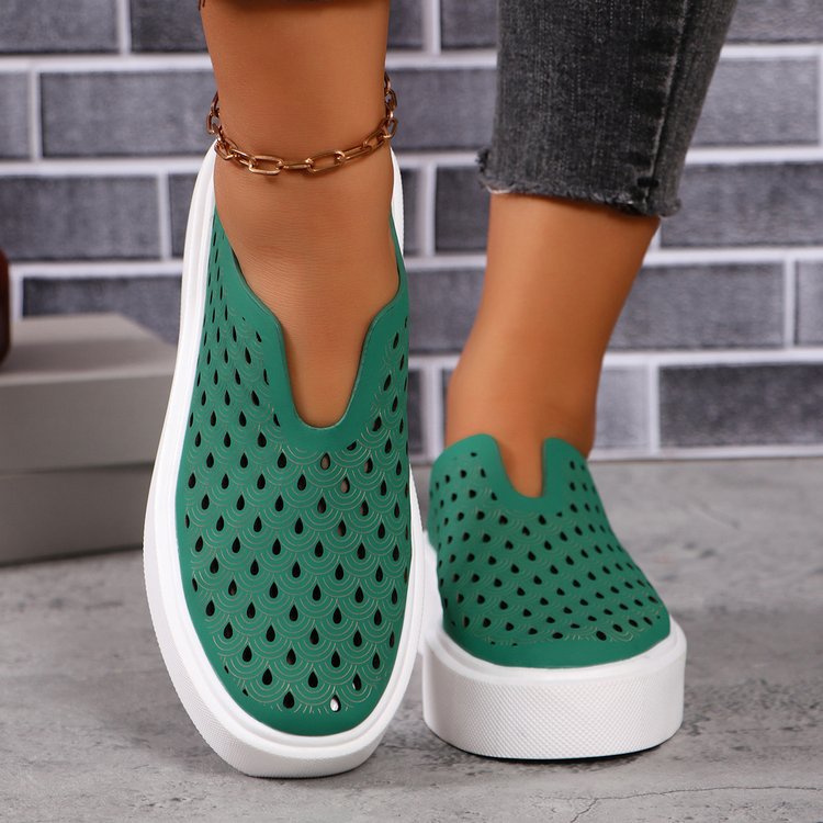 Laser Cut Casual Women Shoes Stylish Comfortable
