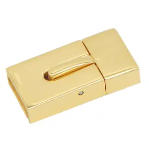 online shopping no stain gold tone plain snap button stainless steel clasps for use with 10x3mm Flat Leather Cord