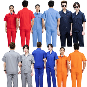 <span class=keywords><strong>Abbigliamento</strong></span> da Lavoro Estivo per Uomo, Tuta Protettiva per <span class=keywords><strong>Officina</strong></span> e Fabbrica con Logo Ricamato, Adatta per Saldatura e Riparazione Macchine da Stampa - Product Image 4