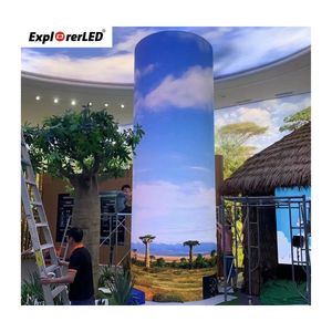 Módulo de pantalla LED flexible para interiores SMD P1.8 P2.0 P2.5 P3 Pantalla LED flexible ultrafina de cilindro curvo para uso en columnas de cilindros - Product Image 2