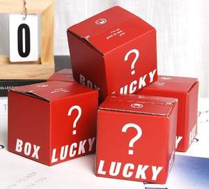 Vente flash, boîte mystère surprise écologique avec logo personnalisé, différentes tailles et impressions, boîtes en papier mystère de Noël personnalisées - Product Image 1