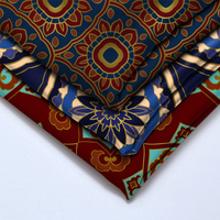 Berat 250Gsm kain gaun poliester kualitas cetak blok kustom kain cetak lilin Afrika Ankara Batik Afrika