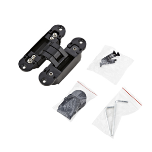 Modern Zinc 180 Degree Concealed Hinge 30x120mm Soft Close Wooden Door Black 60kg Bld-g120 180 Degree Opening Full Visibility - Product Image 4