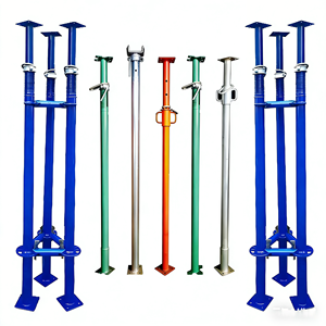 เสาเหล็กปรับระดับได้ 1.8-3.2 ม. พร้อมปลอกเกลียวเคลือบสังกะสีป้องกันการกัดกร่อน ใช้สำหรับรองรับฐานรากและคาน ใช้งานนอกสถานที่ - Product Image 1