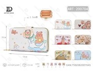 Portafoglio con stampa cartoon e bottone singolo, misura media, materiale PU, uso quotidiano, unisex - Product Image 1