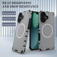 Coque de téléphone de luxe pour 17 Pro Max, design haut de gamme, TPU+PC, personnalisée, anti-chute, anti-poussière, charge sans fil