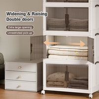 DAYOOH Armoire de Rangement Pliable et Empilable 5 Niveaux en Plastique, Vente en Gros, pour Snacks, Vêtements d'Enfants et Jouets