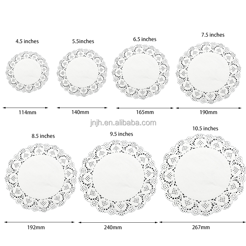 Centrini Di Carta Pizzo 100 Pezzi - Rotondi 4.5 Pollici Per Decorazione Tavola, Torte E Matrimoni