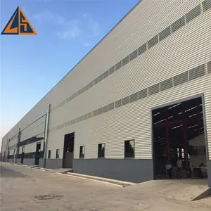 Cyclone Chống Lại Prefab Mạ Kẽm Prefab Thép Cấu Trúc Kho Công Nghiệp Đổ