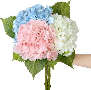 Fleur artificielle réaliste en PE souple de haute qualité, Hortensia à tige unique, faible MOQ, pour la Saint-Valentin et Thanksgiving, faite à la main, vente en gros - Product Image 1