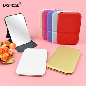 Espejo de Maquillaje Portátil Minimalista Plegable con Iluminación de Alta Definición, Personalizado, de Una Sola Cara, con Función de Aumento, Herramienta Cosmética de PU - Product Image 4