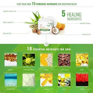 Crème au miel Maluka <span class=keywords><strong>pour</strong></span> l'eczéma et les éruptions cutanées, en gros, sous marque privée, biologique, végétalienne, aux ingrédients naturels, nourrissante, hydratante et réparatrice - Product Image 5