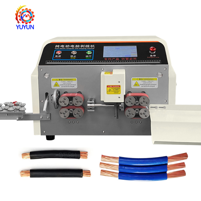 Automatic USB Cable Stripping Machine 35 Square MM Electronic Copper Wire Belt Drive BV BVR Wire Computer Cutting Equipment
