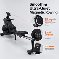 Système de Rameur Magnétique Silencieux Haut de Gamme pour Entraînement Cardio à Domicile avec Siège Confortable