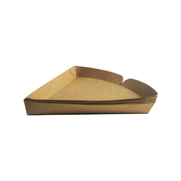 Boîtes à pizza triangulaires en kraft avec logo personnalisé, formes et tailles personnalisées, emballage en forme de tranche, plateau pour une seule tranche, boîte à pizza triangulaire