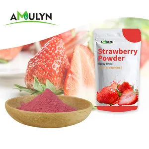 फैक्टरी मूल्य तत्काल में घुलनशील फल पाउडर स्ट्रॉबेरी पाउडर स्ट्रॉबेरी स्वाद पाउडर