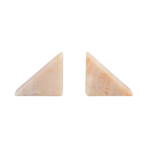 Fermalibri Triangolari in Onice, Eleganti e Moderni per Biblioteca Domestica e Decorazione Tavolo - Product Image 1