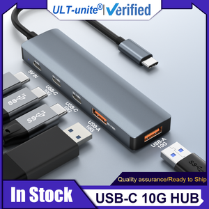 ULT-Unite แท่น Gen2 USB-C 5 in 1, ตัวแยกพอร์ต5กิกะบิต10Gbps ฮับ USB-C อลูมิเนียมแบบพกพามีในสต็อก - Product Image 2