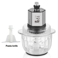 Hachoir électrique portable pour cuisine domestique, grande capacité, coupe-légumes, robot culinaire, corps en verre, capacité 5L