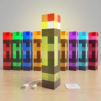 Lampe de nuit LED MSBN Pixel Torch, périphérique de jeu, lampe de décoration ambiante pour salle de jeu, décoration de bureau