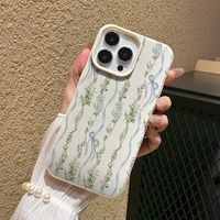 Nouvelle Coque de Téléphone Portable en TPU avec Rubans et Fleurs pour Femme, Étui en Cuir Tendance, Housse Arrière pour iPhone 16 15 11 17 Air Pro Max