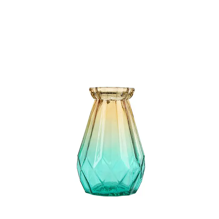 Оптовая продажа, стеклянная бутылка для вазы с цветами в ярких точках