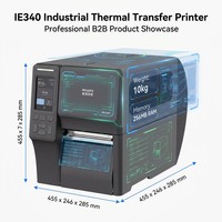 Imprimante thermique industrielle 300 DPI pour étiquettes, 250 mm/s, haute vitesse, codes-barres avec ruban de 450 m, en stock pour usine et entrepôt