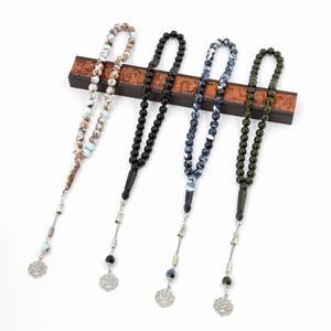 하이 퀄리티 이슬람기도 10mm 45 구슬 천연 수지 용품 판매 Tasbih 세련된 Tasbeeh 아랍어 시계 묵주 - Product Image 6