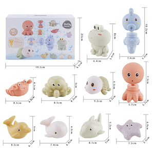 Juguetes de Baño para Niños Pequeños, 10 Piezas, Animales del Océano, Cangrejo, Tortuga, Ballena, Juguetes Flotantes que Rocían Agua para Bebés - Product Image 4