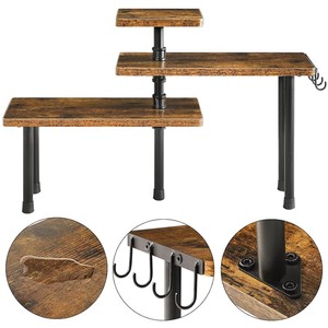Étagère d'angle <span class=keywords><strong>4</strong></span> crochets latéraux comptoir cuisine trois couches assaisonnement en bois étagère à <span class=keywords><strong>épice</strong></span>s étagère d'angle support organisateur - Product Image 6