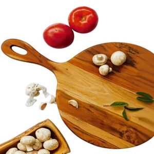 Bandeja de Madera Natural para Servir Pizza, Apta para Lavavajillas, con Asa de Madera, para Compradores Mayoristas - Product Image 2