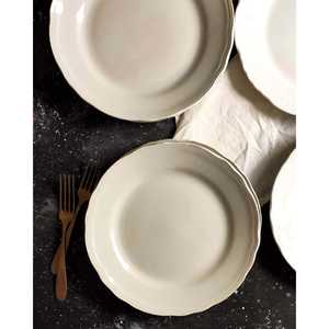 Set di Sei Piatti Piani in Porcellana Bianca Italiana, Diametro 24cm, Produzione Anni '70, Ottime Condizioni, Marchiati Richard Ginori - Product Image 3