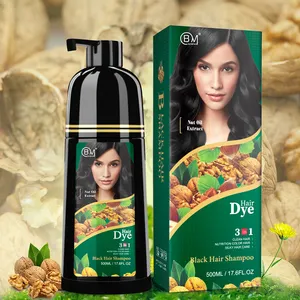 5 min fast dyeing permanent organic black shampoo hair dye natural herbal shampoo hair dye color