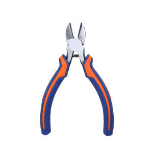 Alicates diagonales profesionales de 6 pulgadas de acero al cromo vanadio de grado industrial con mango naranja para cortar y pelar cables - Product Image 1