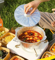 Wadah Makanan dari Aluminium Foil Sekali Pakai Anti Lengket untuk Perjalanan Liburan Berkemah Wadah Aluminium Foil untuk Piknik