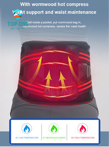 Top One Neoprene Lumbar Spine Brace Waist Support Belt Graphene Heating Electric Vibration Massager for Pain Relief - Product Image 4